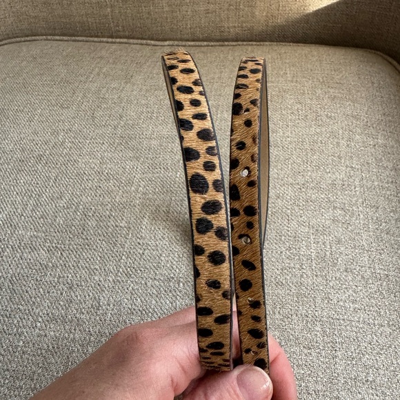 Ann Taylor leopard / cheetah skinny belt size Medium - Picture 3 of 10